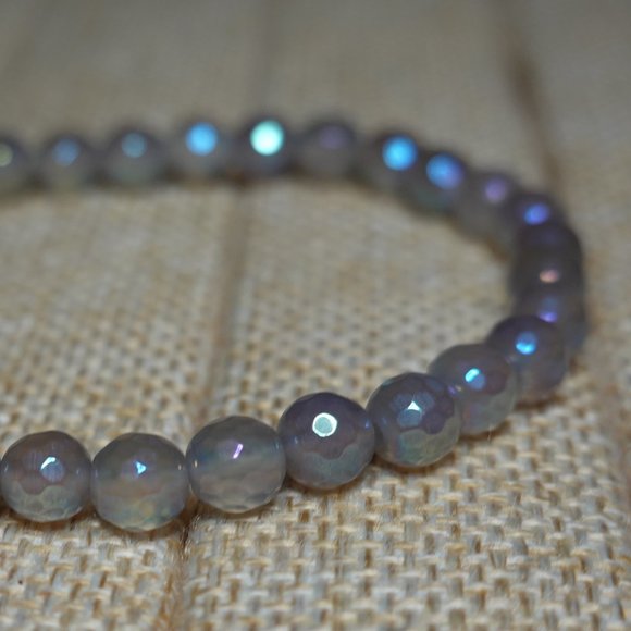 (NWT) Labradorite Faceted Bead Bracelet - Picture 2 of 5